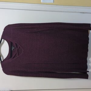 Relativity Heather Maroon Tunic Sweater